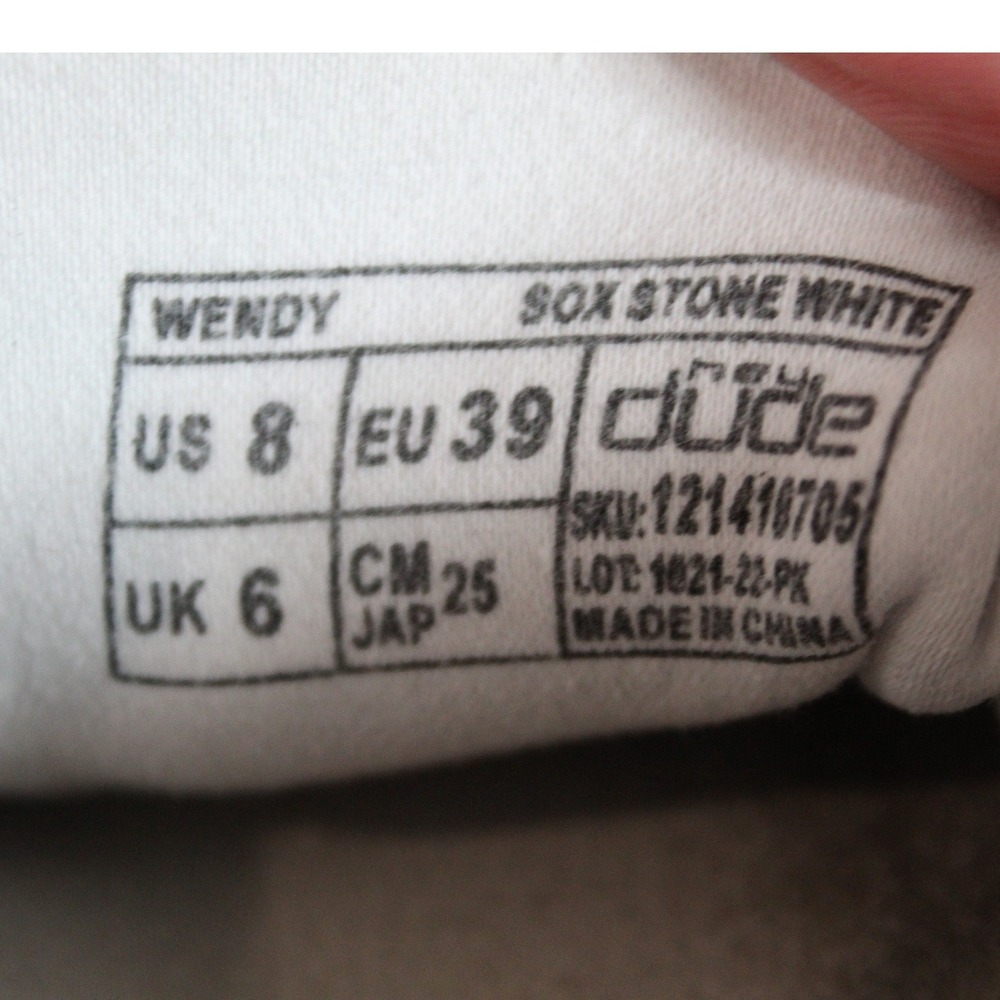 Hey Dude Wendy Sox Stone White Speckled Slip On Loafers Shoes Womens 8 121410705 - Picture 2 of 8